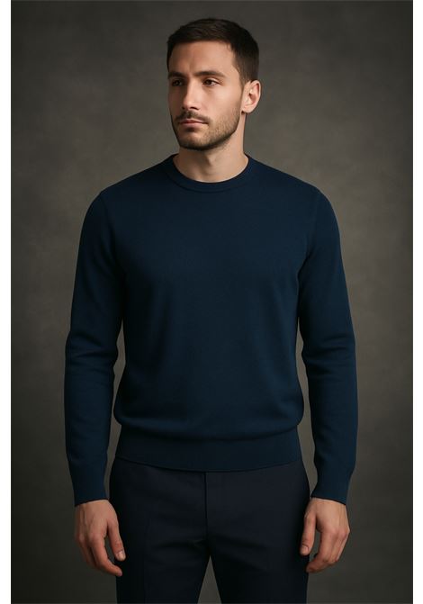 Maglia Girocollo in Lana Merino, Cashmere e Seta Cavalieri Milano  Blu Petrolio Cavalieri Milano | Maglieria | 87132719